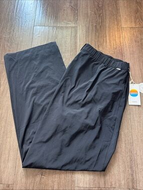 VUORI Villa Low Slung Trouser Black Size XL NWT Wide Leg Pants